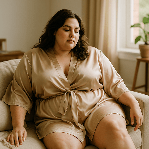 extended-size silk bathrobe extended-size silk bathrobe